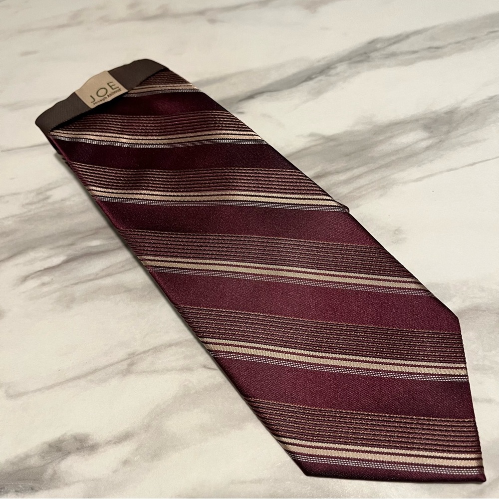NWT JOE Joseph Abboud 100% Silk Woven Striped Tie